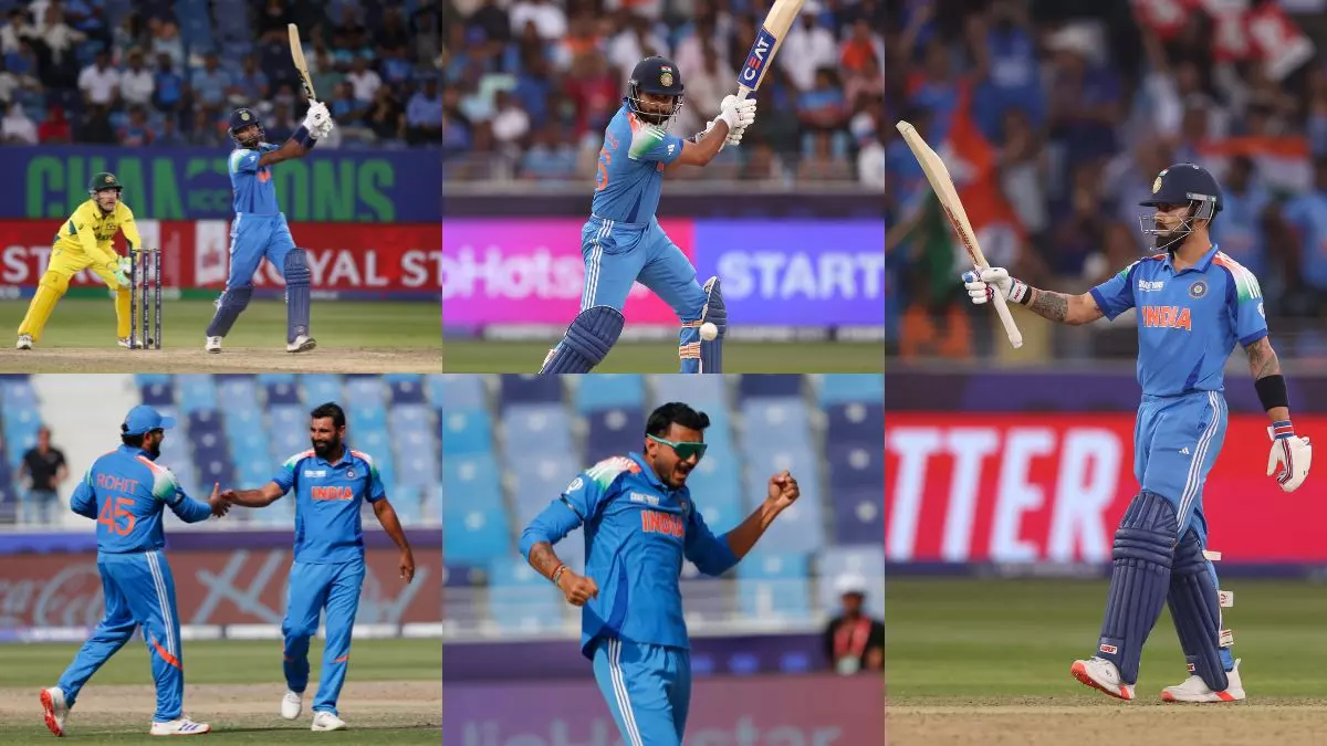 भारत ने ऑस्ट्रेलिया को हराकर चैंपियंस ट्रॉफी के फाइनल में की एंट्री, इन 5 जांबाज रणबांकुरों ने लिखी जीत की स्क्रिप्ट भारत ने ऑस्ट्रेलिया को हराकर चैंपियंस ट्रॉफी के फाइनल में की एंट्री, इन 5 जांबाज रणबांकुरों ने लिखी जीत की स्क्रिप्ट