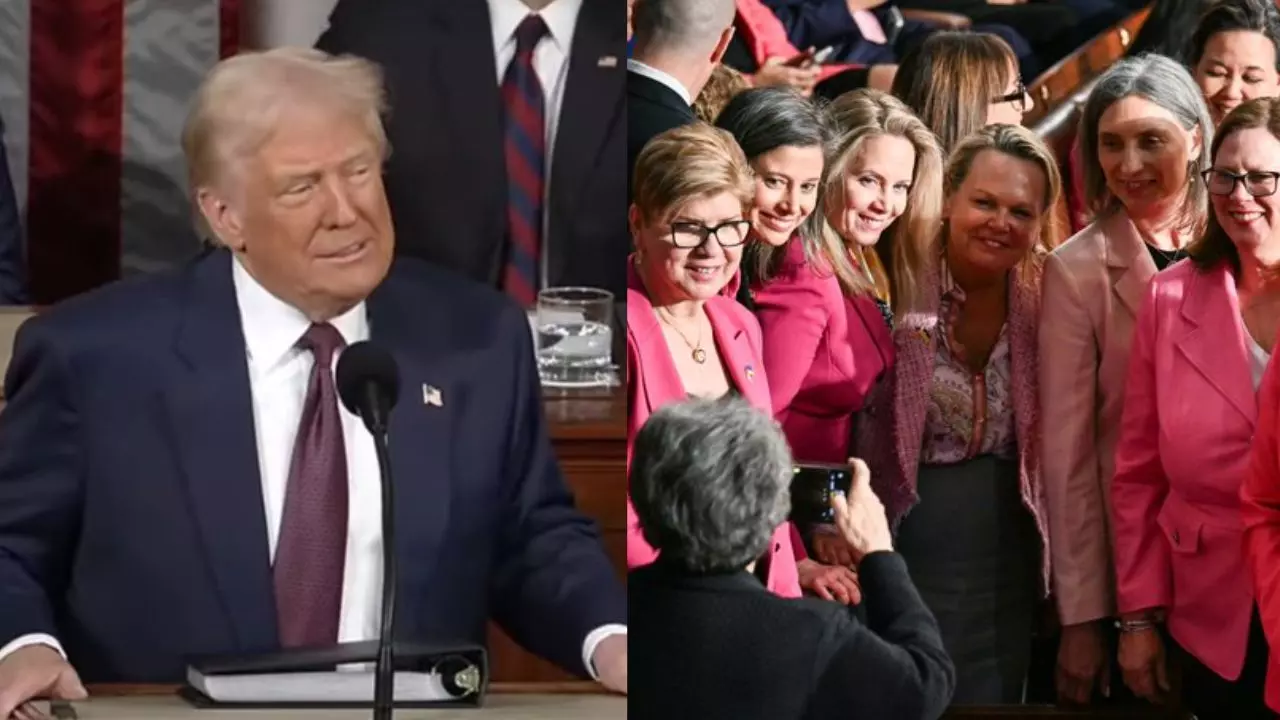 Donald Trump ने क्यों पहनी पर्पल टाई और डेमोक्रेटिक महिला सदस्यों ने पिंक ड्रेस? जानें पूरा मामला