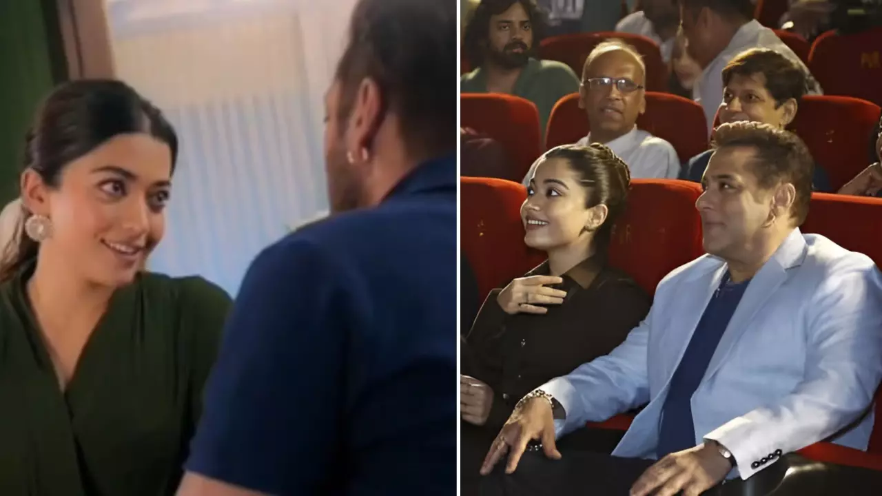 बाप बेटी टाइम स्पेंड कर रहे हैं... अपनी केमिस्ट्री के लिए ट्रोल हो रहे हैं Salman Khan और Rashmika Mandanna