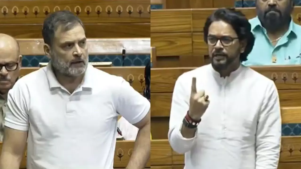 वो हमारी जमीन कब्ज़ा रहे, ये उनके साथ केक काट रहे... लोकसभा में भिड़ गए राहुल गांधी और अनुराग ठाकुर | Video