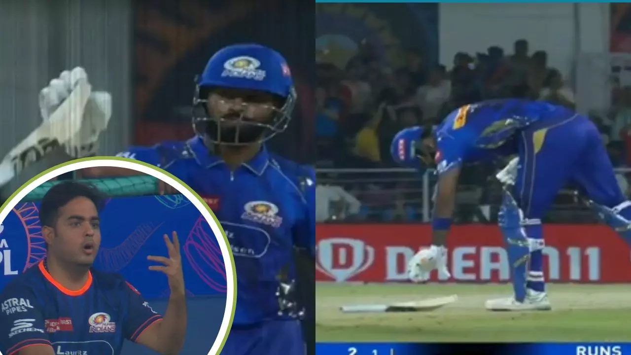 हार्दिक ने नहीं लिया सिंगल, फिर फेंक दिया बल्ला; Ambani का रिएक्शन Viral- VIDEO हार्दिक ने नहीं लिया सिंगल, फिर फेंक दिया बल्ला; Ambani का रिएक्शन Viral- VIDEO