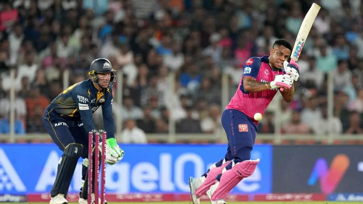 GT ने RR को 58 रनों से हराकर लगाया चौका, शिमरन हेटमायर की फिफ्टी नहीं आई काम; प्रसिद्ध कृष्णा ने चटकाए 3 विकेट