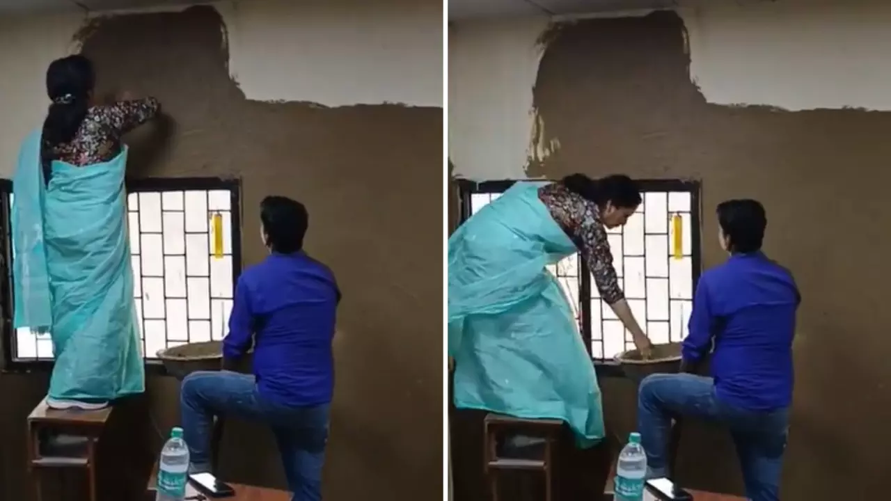 बुनियादी सुविधाओं पर दें ध्यान... दिल्ली यूनिवर्सिटी की कॉलेज प्रिंसिपल ने गोबर से लीप दिया क्लास, छिड़ी ऑनलाइन बहस