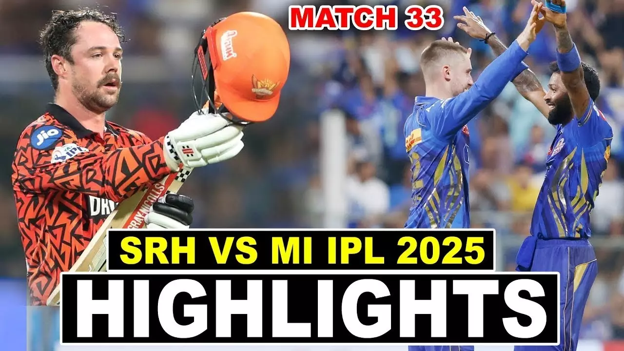 मुंबई इंडियंस ने सनराइजर्स हैदराबाद को चटाई धूल, रोमांचक मैच के Highlights