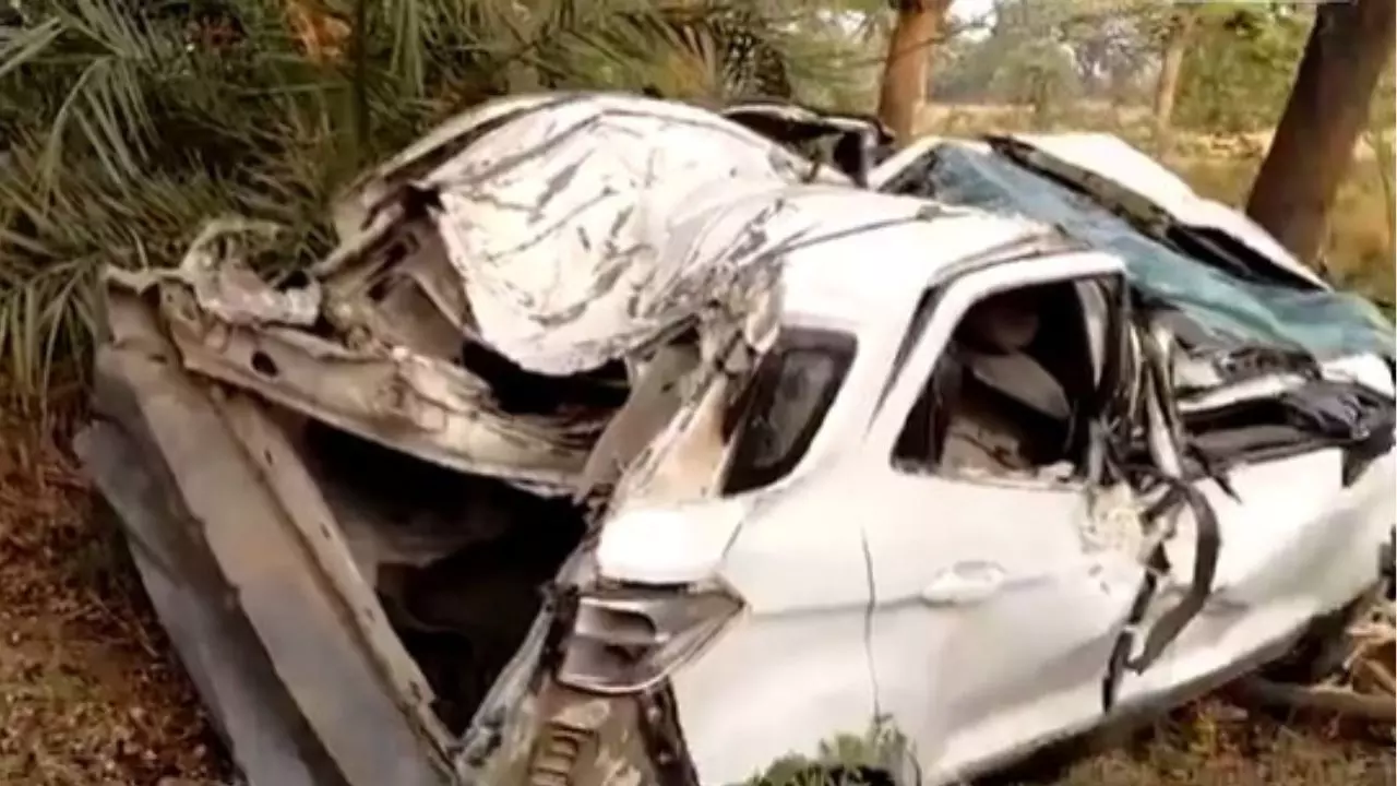 100 Km/h की रफ्तार, ड्राइवर को आई नींद, कार पेड़ से टकराई... बिहार के जमुई में दर्दनाक रोड एक्सिडेंट में 3 की मौत