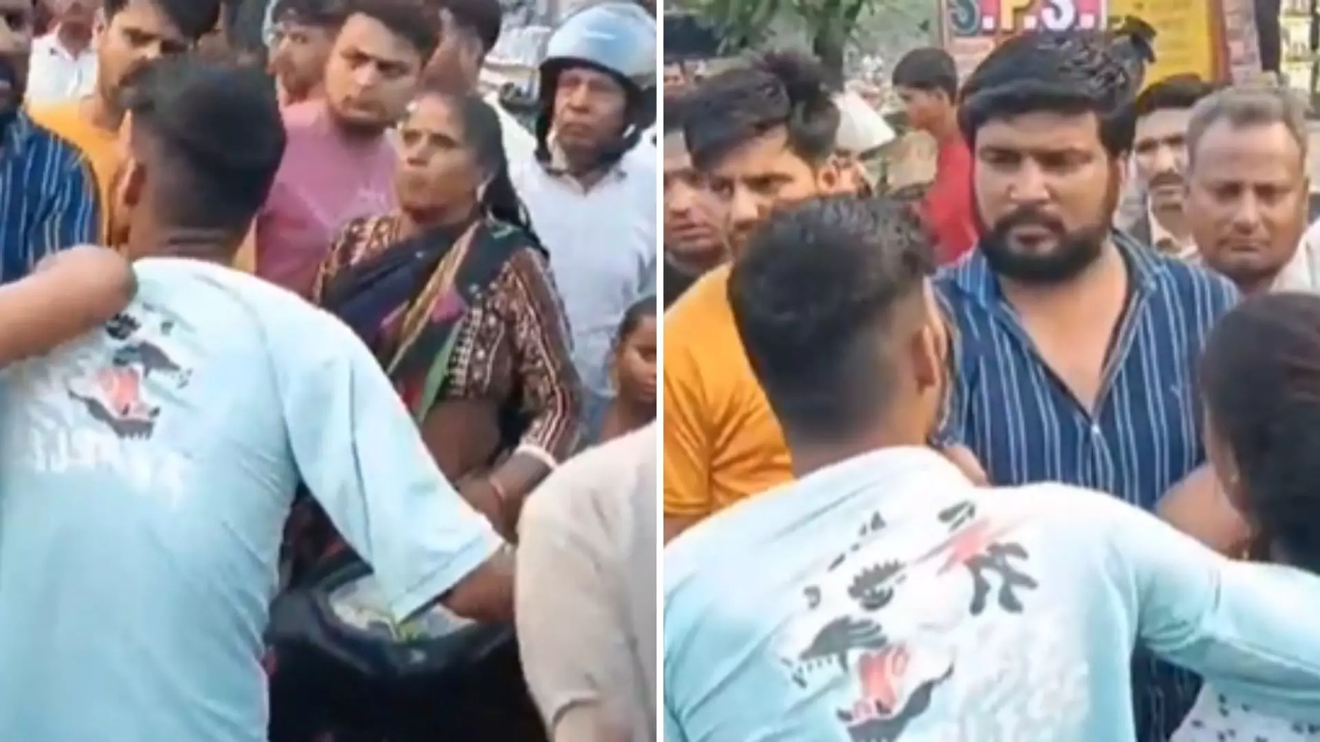 बेटा खिला रहा था गर्लफ्रेंड को चाऊमीन, नजर पड़ते ही प्यार पर बरसीं मां की चप्पलें; Video Viral