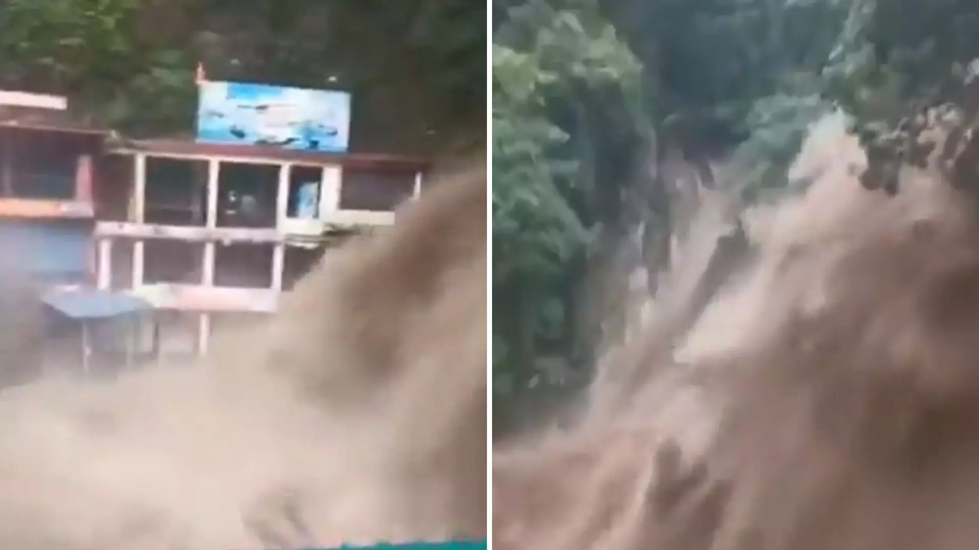 रोंगटे खड़े कर देगा मसूरी के  कैम्पटी फॉल का यह Viral Video, सैलाब के साथ ऊपर से गिरा मलबा