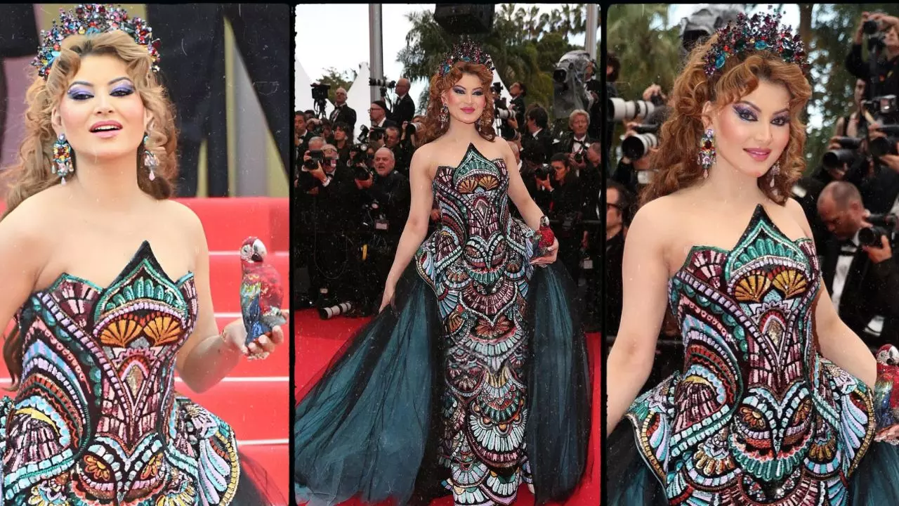 Cannes 2025 में Urvashi Rautela का अनोखा अंदाज वायरल,  4 लाख का तोता लेकर पहुंचीं एक्ट्रेस, यूजर्स बोले-Future बताने गई हैं...
