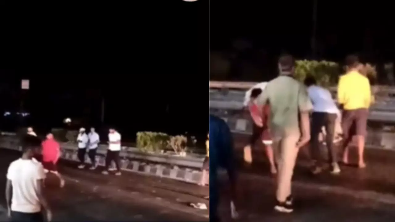 कौशांबी में पैसों की बारिश! हाईवे पर 500 रुपये के नोट लूटते नजर आए लोग | VIDEO