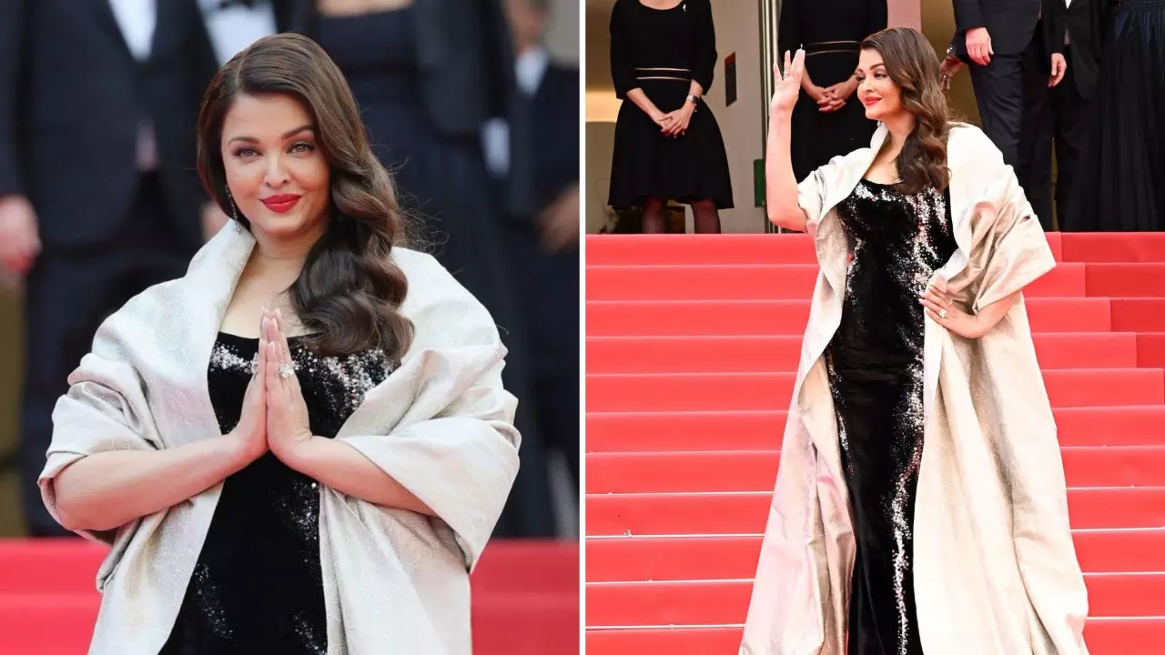 78वें कान्स में Aishwarya Rai की दूसरी झलक, ब्लैक स्ट्रैपलेस गाउन में बिखेरा जलवा