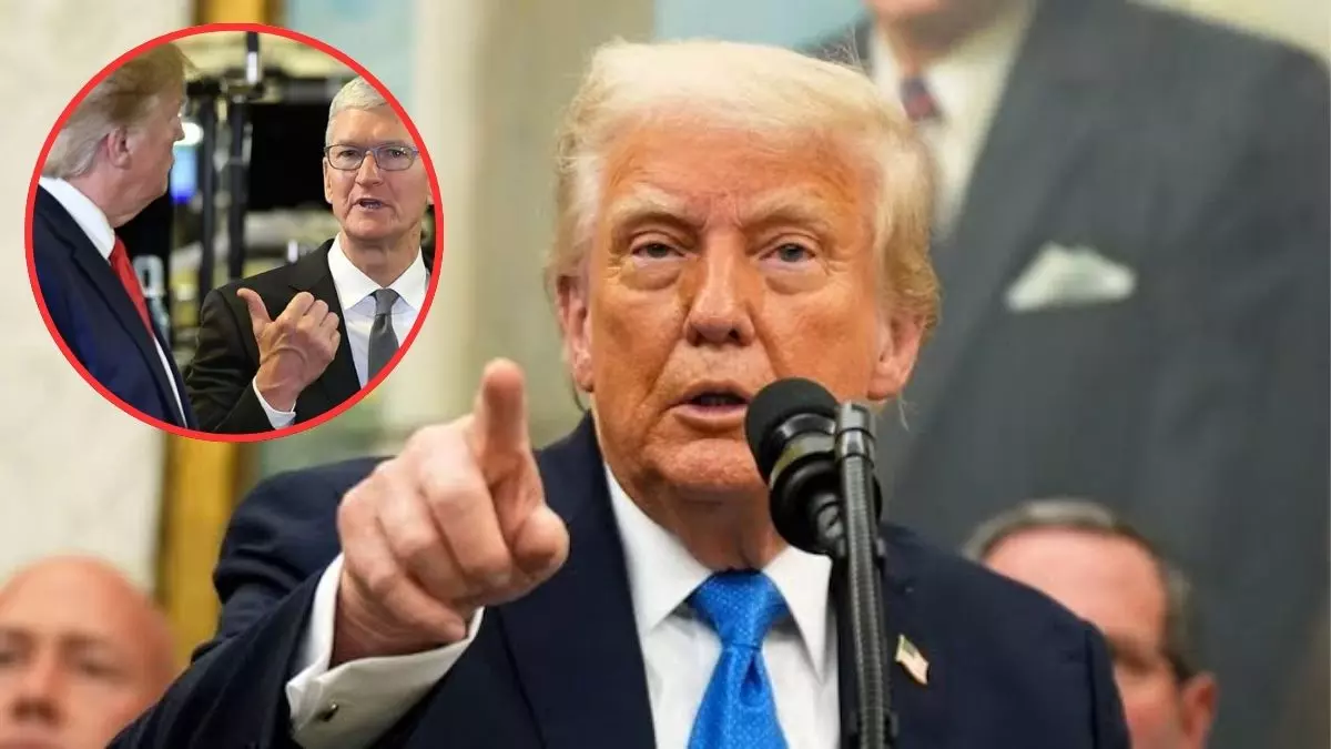 ट्रंप ने फिर खेला मेक इन USA कार्ड, Apple को दी धमकी; कहा- भारत में नहीं, अमेरिका में बनाओ iPhone; वरना... ट्रंप ने फिर खेला मेक इन USA कार्ड, Apple को दी धमकी; कहा- भारत में नहीं, अमेरिका में बनाओ iPhone; वरना...