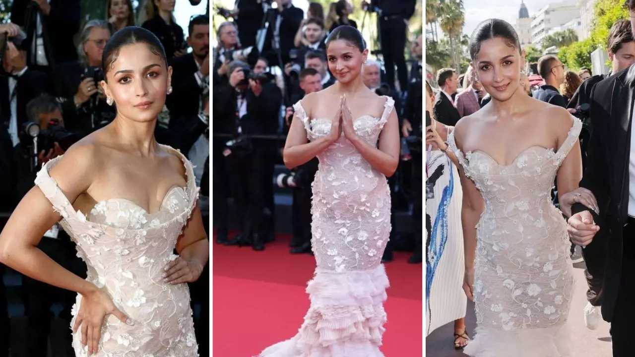 जब फैशन ने कहा – I’m Worth It, Schiaparelli के थ्री-डी फ्लोरल गाउन में Cannes के रेड कार्पेट पर छाईं Alia Bhatt