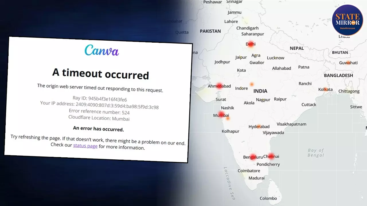 Canva Down: डिज़ाइन न अपलोड हो रहा, न डाउनलोड; यूजर्स परेशान, कंपनी की वेबसाइट ठप