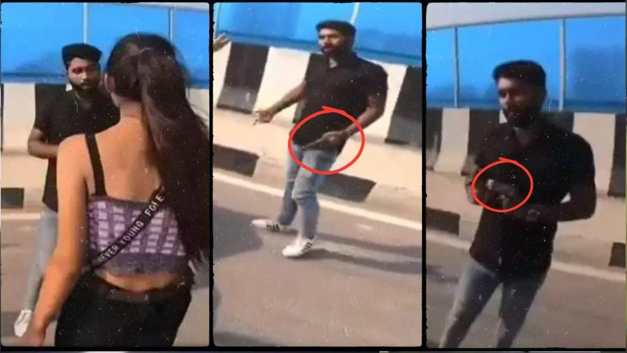 ठोक देंगे कट्टा कपार में... ब्रेकअप हुआ तो पिस्टल लेकर पहुंचा प्रेमी, लड़की बोली- यही औकात है तुम्हारी | Video Viral ठोक देंगे कट्टा कपार में... ब्रेकअप हुआ तो पिस्टल लेकर पहुंचा प्रेमी, लड़की बोली- यही औकात है तुम्हारी | Video Viral