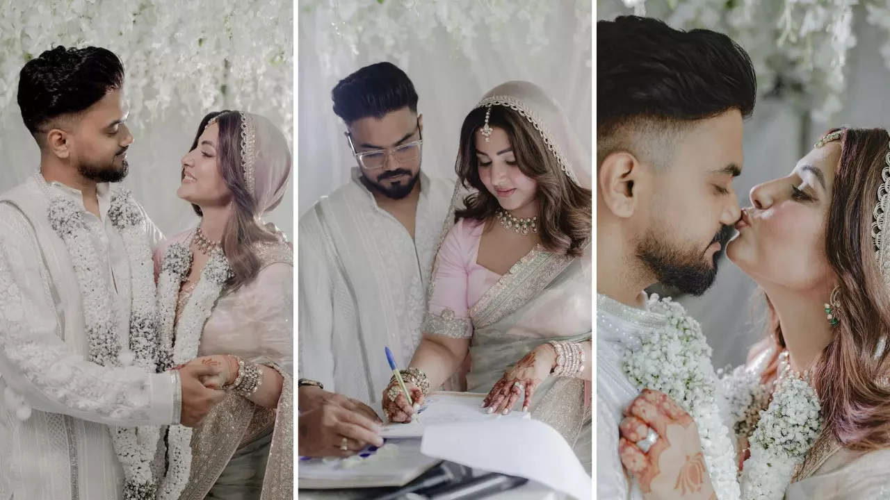 अब हम पति-पत्नी हुए... Hina Khan ने लॉन्ग टाइम बॉयफ्रेंड Rocky Jaiswal से रचाई शादी, शेयर की खूबसूरत तस्वीरें