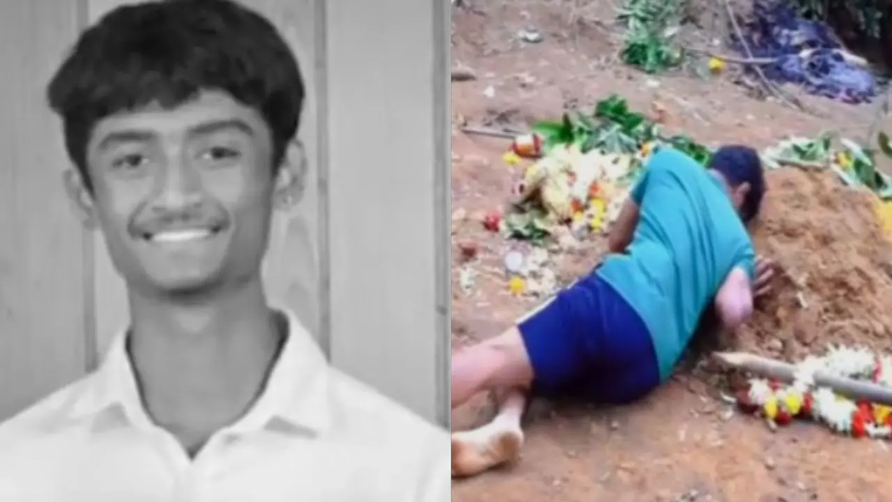 मैं यहीं रहूंगा, कहीं नहीं जाऊंगा; भगदड़ में मारे गए बेटे की कब्र पर बिलखता रहा पिता, BJP ने कांग्रेस को कहा हत्यारा- Video