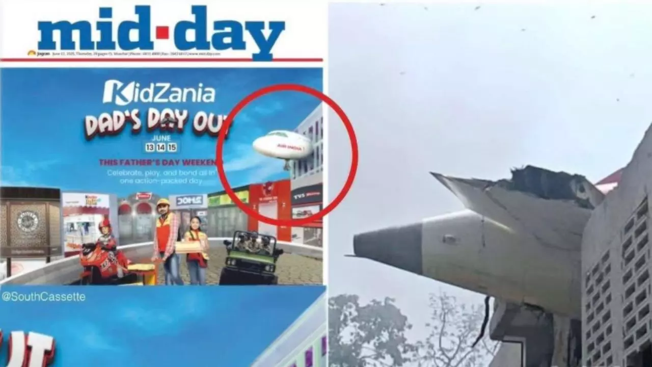कुछ गड़बड़ है क्या? Social Media में वायरल ऐड पर बहस, Plane Crash के बाद लोगों ने कहा- हादसे से पहले कैसे बना ये डिजाइन कुछ गड़बड़ है क्या? Social Media में वायरल ऐड पर बहस, Plane Crash के बाद लोगों ने कहा- हादसे से पहले कैसे बना ये डिजाइन