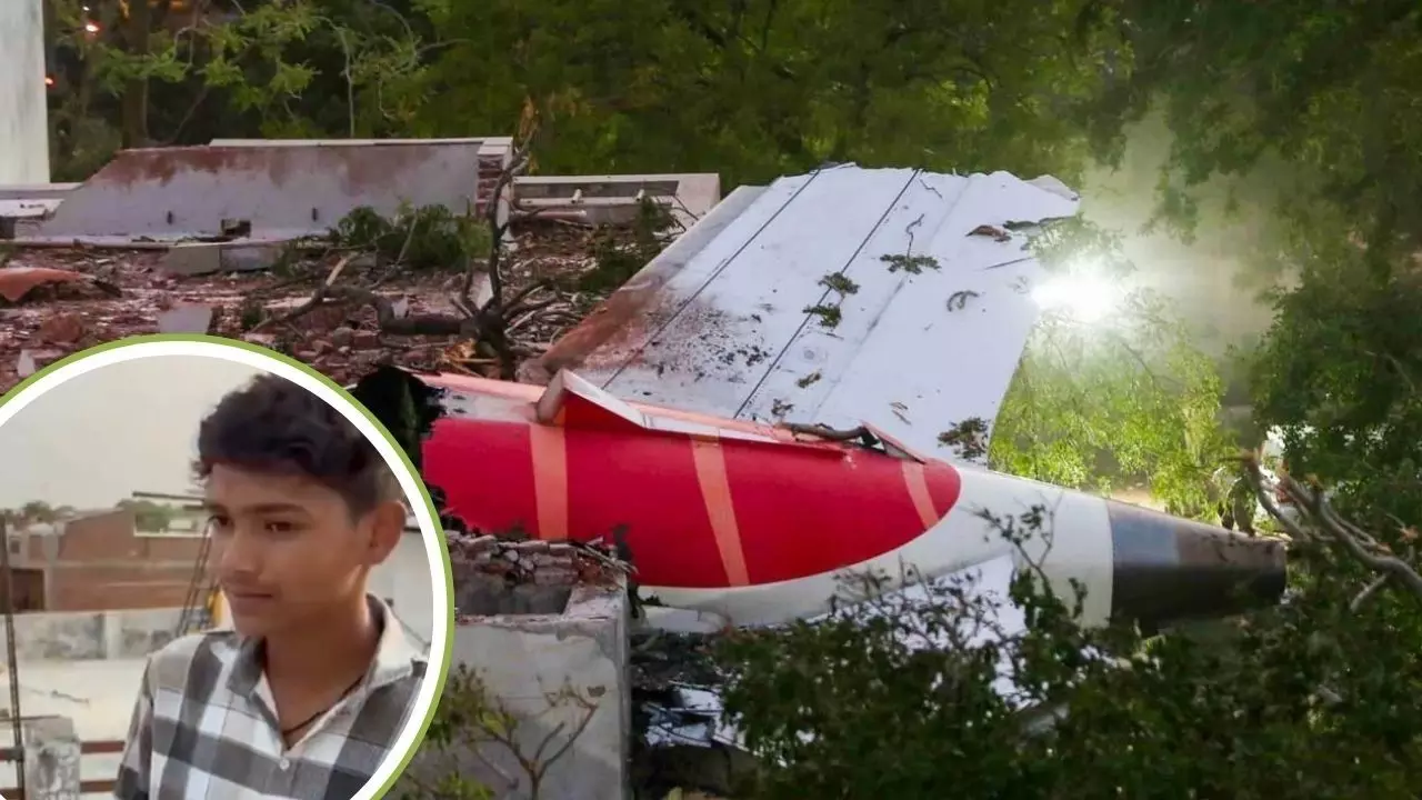 क्या Ahmedabad Plane Crash का वीडियो बनाने वाले आर्यन को उठा ले गई पुलिस?  सोशल में मचा हल्ला | Ahmedabad news Aryan Asari had recorded the video of  Air India plane crash