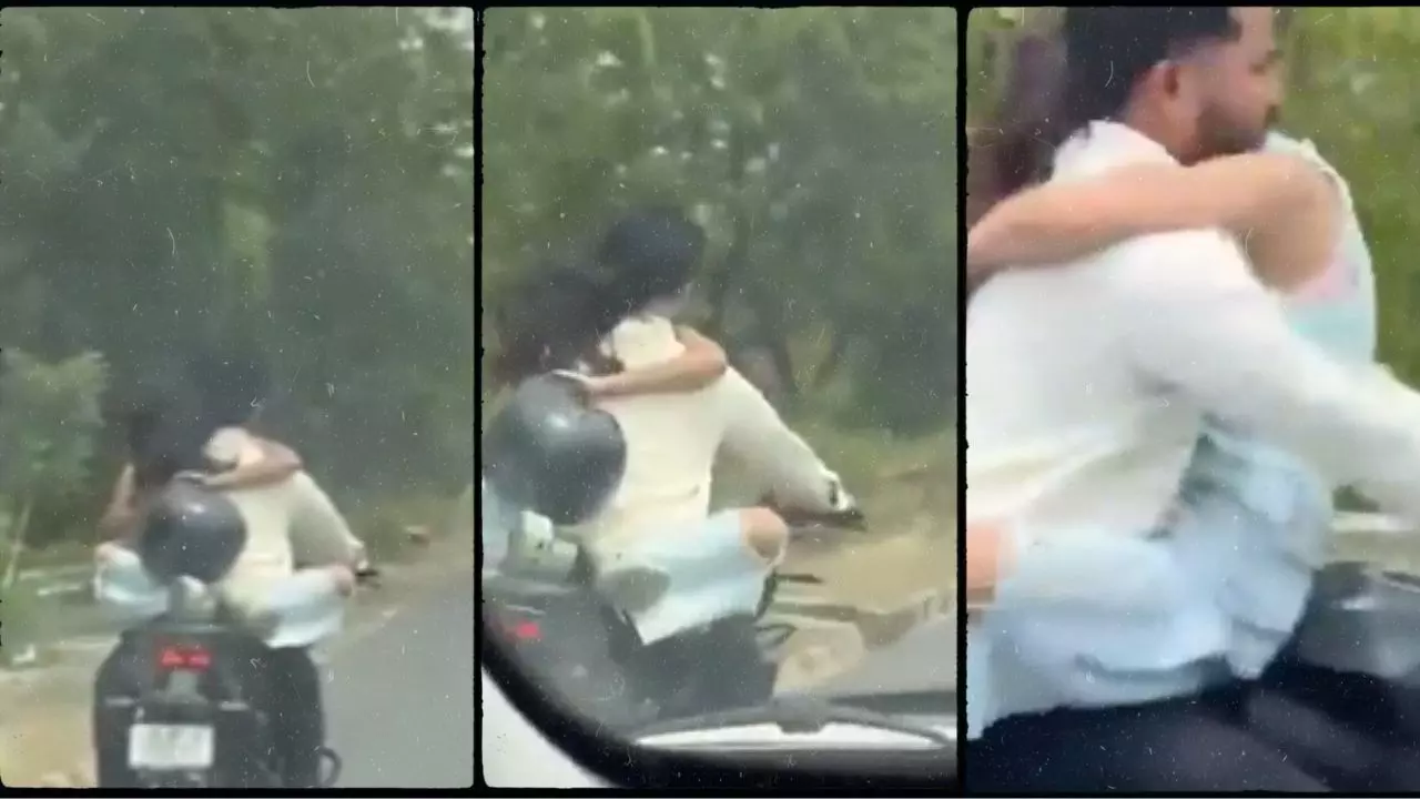 ये तो धाकड़ का मिनी वर्जन है! एक्सप्रेसवे पर कपल का खुल्‍लम-खुल्ला रोमांस, यूजर्स बोले- अरे नोएडा की सड़कों को OYO बना डाला