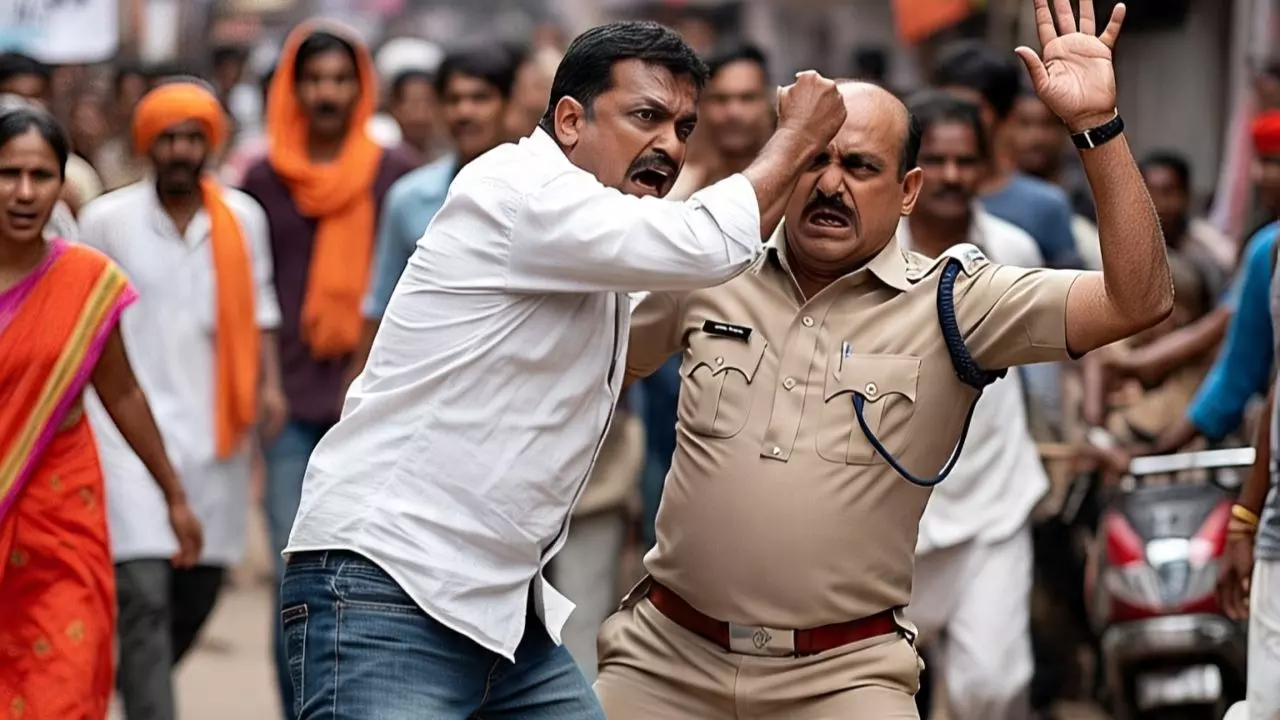 DJ का विवाद बना थानेदार की जान का दुश्मन, आज़मगढ़ में थाना प्रभारी की पिटाई का VIDEO वायरल