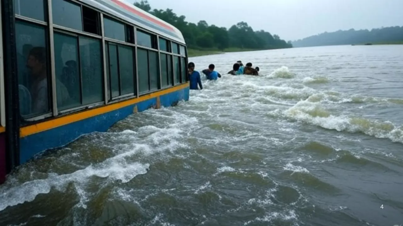 उत्तराखंड : रुद्रप्रयाग में उफनती अलकनंदा नदी में समा गई बस, 3 की मौत, 10 लोग लापता