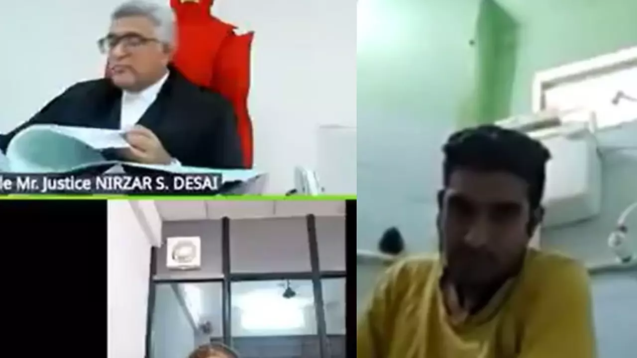 टॉयलेट सीट पर बैठकर गुजरात HC की सुनवाई में हाजिर हुआ शख्स, यूजर्स बोले - Global Shame, इसी से साफ करवाओ शौचालय