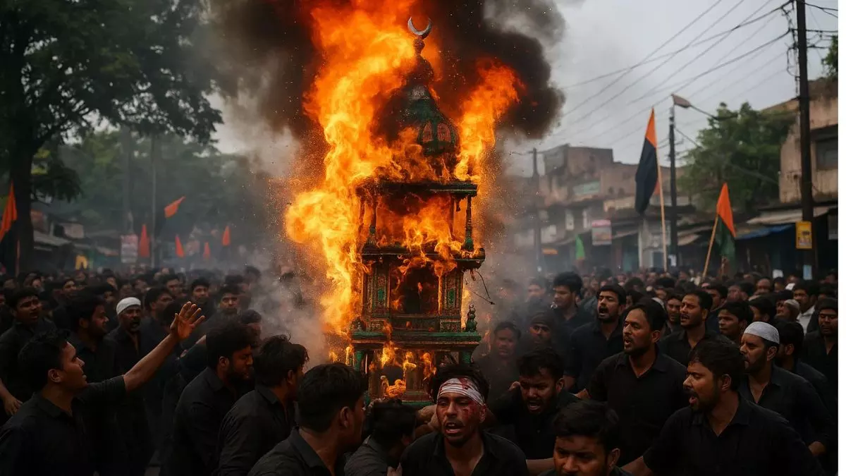 हजारीबाग में मुहर्रम जुलूस के दौरान आग का खेल बना जानलेवा, 15 लोग झुलसे; 1 की हालत गंभीर