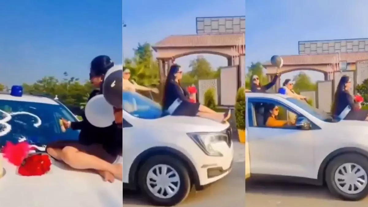 सड़क पर केक, गाड़ी पर नीली बत्ती और कानून की उड़ती धज्जियां! DSP की पत्नी के बर्थडे सेलिब्रेशन पर HC ने CS से मांगा हलफनामा