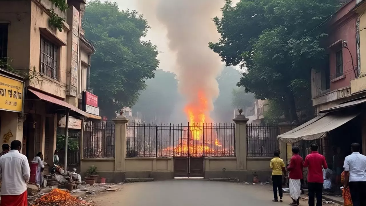 इंसान मर गया… लेकिन श्मशान नहीं खुला, सचिव ने नहीं दी चाबी; भारी बारिश में टिन शेड लगाकर जलाई गई चिता इंसान मर गया… लेकिन श्मशान नहीं खुला, सचिव ने नहीं दी चाबी; भारी बारिश में टिन शेड लगाकर जलाई गई चिता