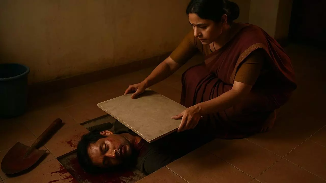 दृश्यम स्टाइल में पत्नी ने पति को उतारा मौत के घाट, हत्या कर टाइल्स के नीचे दबाया शव; पुलिस ने खोले प्रेमी संग महिला के राज