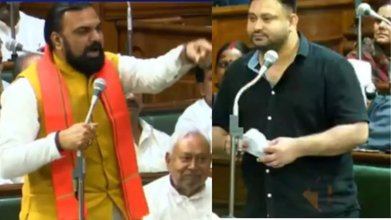 VIDEO: बाप अपराधी, तू क्या बोलेगा, चल हट? तेजस्वी बोले- ज्यादा जोर से बोलोगे तो गीला हो जाएगा