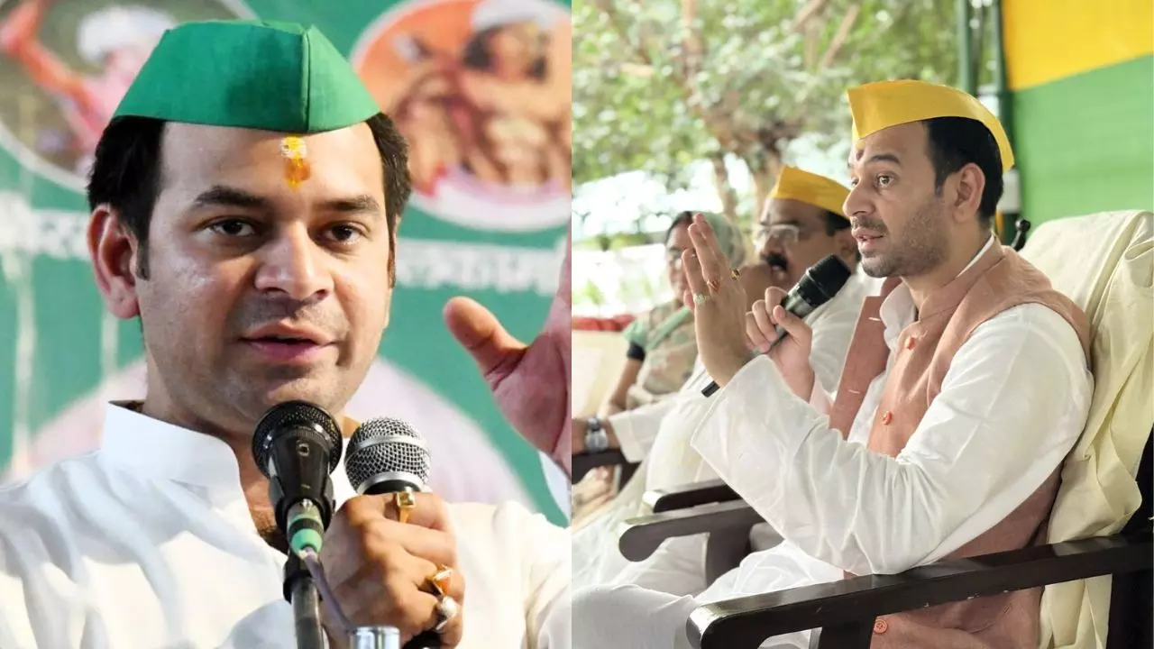 हरी छोड़ अब पीली की पॉलिटिक्स! लालू के लाल तेजप्रताप की टोपी के बदले रंग का क्या है असली राज?