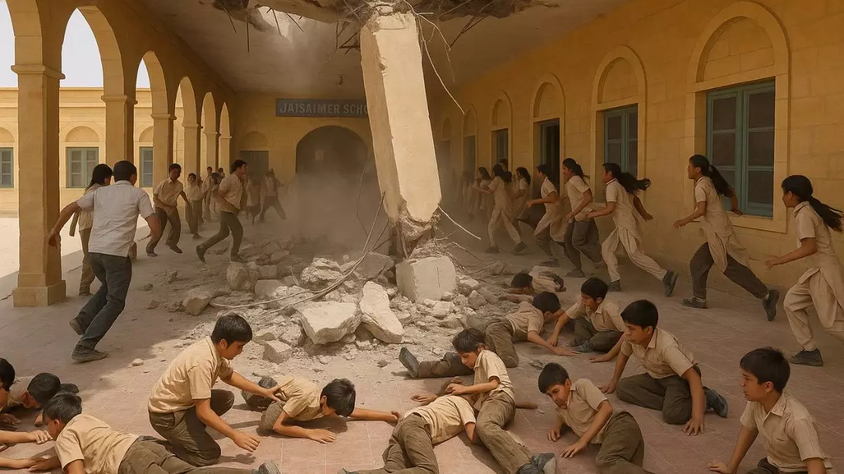 झालावाड़ के बाद अब जैसलमेर में हादसा! छुट्टी के वक्त स्कूल का पिलर गिरने से छात्र की मौत, शिक्षक गंभीर रूप से घायल