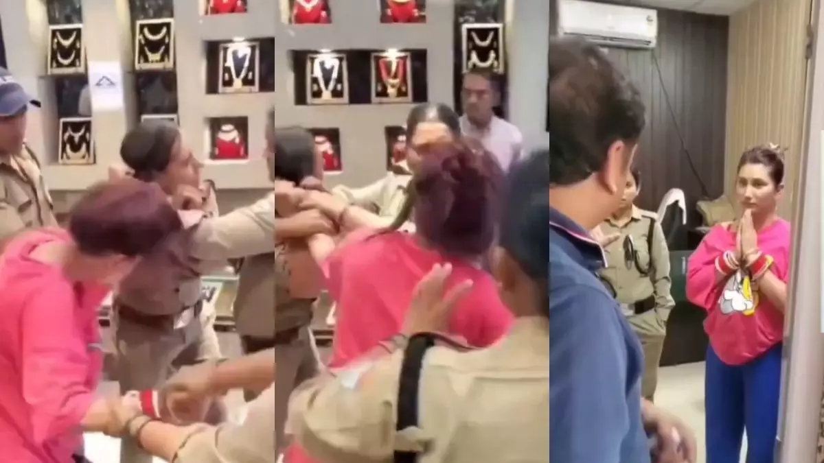 पलटन बाजार बना अखाड़ा! चोरी के बाद आरोपी ने पुलिस से की WWF जैसी फाइट, नोच डाले महिला दारोगा के बाल; वीडियो वायरल