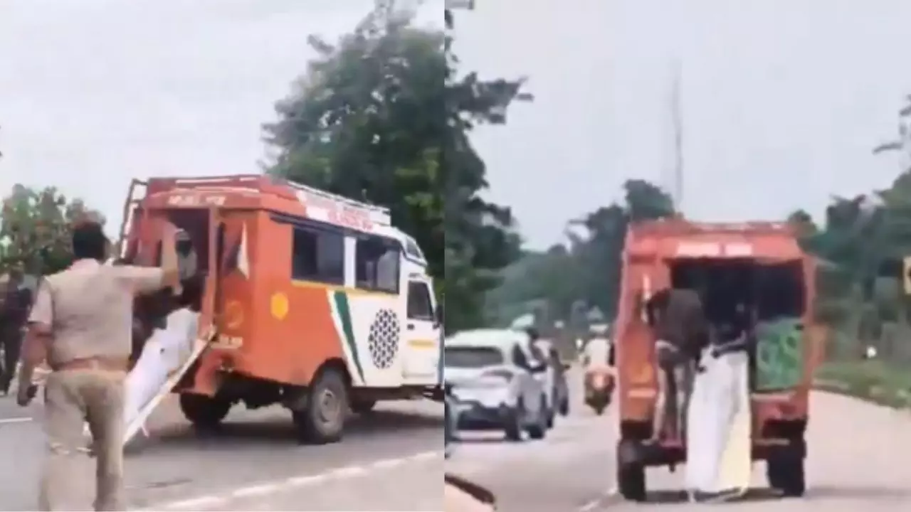 UP में एंबुलेंस कर्मचारियों की शर्मनाक हरकत! चलती गाड़ी से शव को फेंका नीचे, देखें Viral Video
