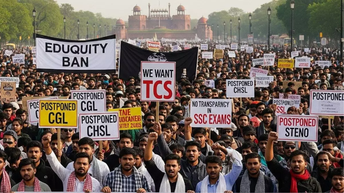 SSC Steno Exam 2025: एसएससी स्टेनोग्राफर परीक्षा, रीजनिंग में ‘गणित’ के सवाल, रोते अभ्यर्थी-अलर्ट बाउंसर, खामोश SSC-सरकार! SSC Steno Exam 2025: एसएससी स्टेनोग्राफर परीक्षा, रीजनिंग में ‘गणित’ के सवाल, रोते अभ्यर्थी-अलर्ट बाउंसर, खामोश SSC-सरकार!