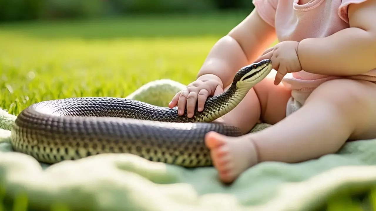 गांव दंग, डॉक्टर हैरान! खिलौना समझ सांप से खेल रही थी 9 माह की मासूम, बच्ची के काटते ही मर गया ज़हरीला सांप गांव दंग, डॉक्टर हैरान! खिलौना समझ सांप से खेल रही थी 9 माह की मासूम, बच्ची के काटते ही मर गया ज़हरीला सांप