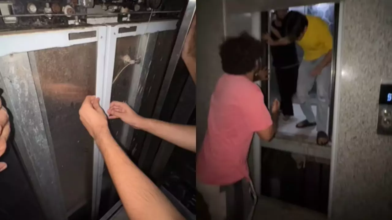 अगली बार लिफ्ट में फंस जाएं, तो घबराएं नहीं... ऐसे करें एग्जिट, एलिवेटर में अटके ग्रुप का वीडियो वायरल