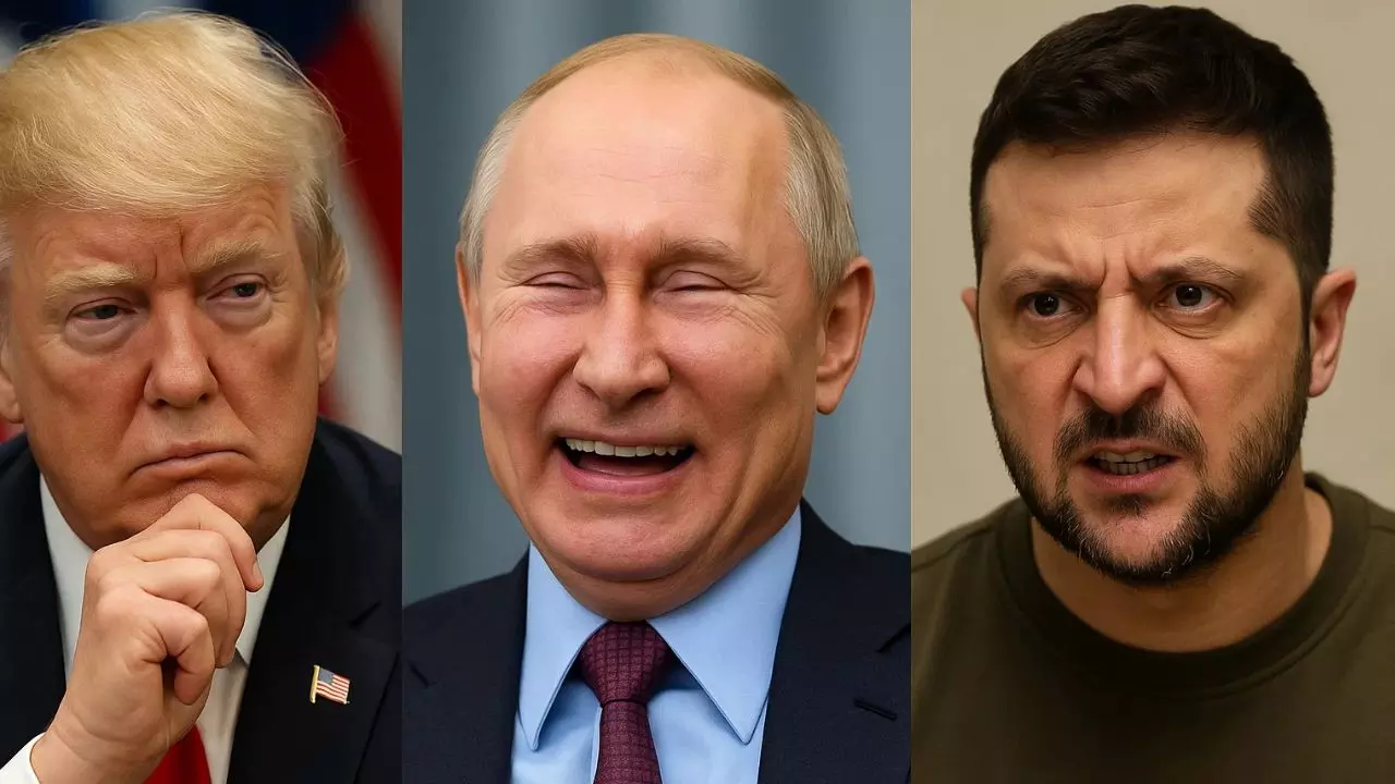 सीजफायर के चक्कर में खुद उलझ गए सरपंच साहब! जब ट्रंप ने पुतिन की इस डिमांड को जेलेंस्की को बताया तो मिला ये जवाब सीजफायर के चक्कर में खुद उलझ गए सरपंच साहब! जब ट्रंप ने पुतिन की इस डिमांड को जेलेंस्की को बताया तो मिला ये जवाब