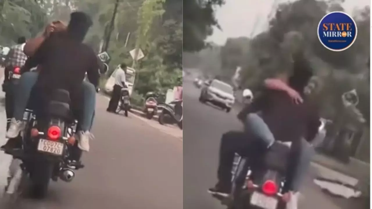 खुल्लम- खुल्ला प्यार करेंगे हम दोनों! सड़कों पर कपल का फिल्मी स्टाइल में Kiss करने का Video Viral और मिल गई ये सजा