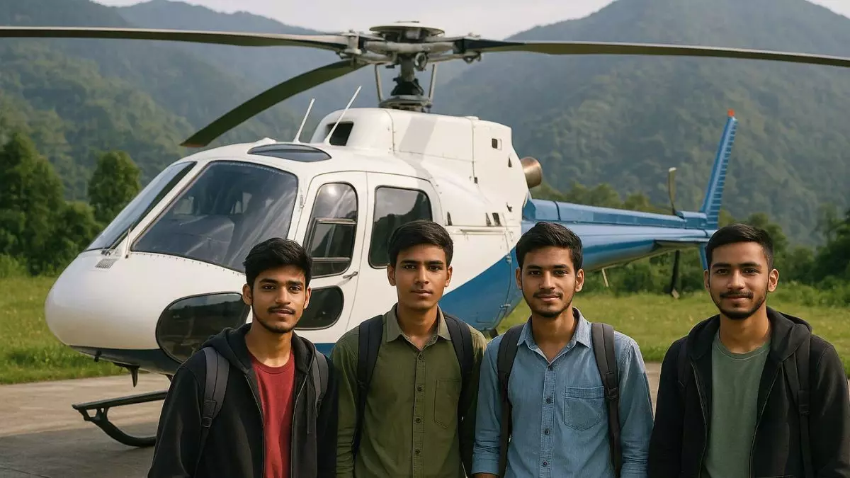 पढ़ाई का जुनून ऐसा, हेलीकॉप्टर से परीक्षा देने पहुंच गए छात्र, 280 किमी का सफर 30 मिनट में पूरा; खर्च हुए 10 हजार रुपये
