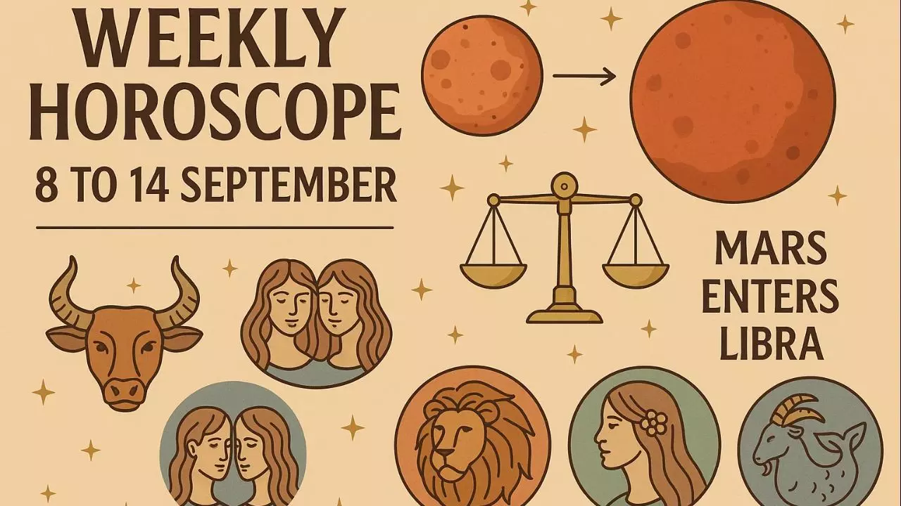 Weekly Horoscope: मंगल का तुला में प्रवेश, किसी को प्रेम तो किसी को धन का मिलेगा लाभ; इस सप्ताह इन 5 राशियों को होगा लाभ Weekly Horoscope: मंगल का तुला में प्रवेश, किसी को प्रेम तो किसी को धन का मिलेगा लाभ; इस सप्ताह इन 5 राशियों को होगा लाभ