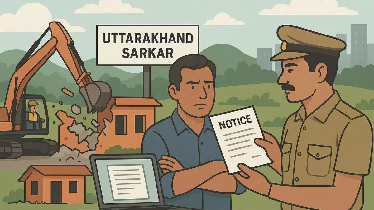 अब बिना नोटिस नहीं चलेगा बुलडोजर, 15 दिन का मिलेगा मौका... अतिक्रमण पर उत्तराखंड सरकार ने जारी की नई SOP- जानें खास बातें अब बिना नोटिस नहीं चलेगा बुलडोजर, 15 दिन का मिलेगा मौका... अतिक्रमण पर उत्तराखंड सरकार ने जारी की नई SOP- जानें खास बातें