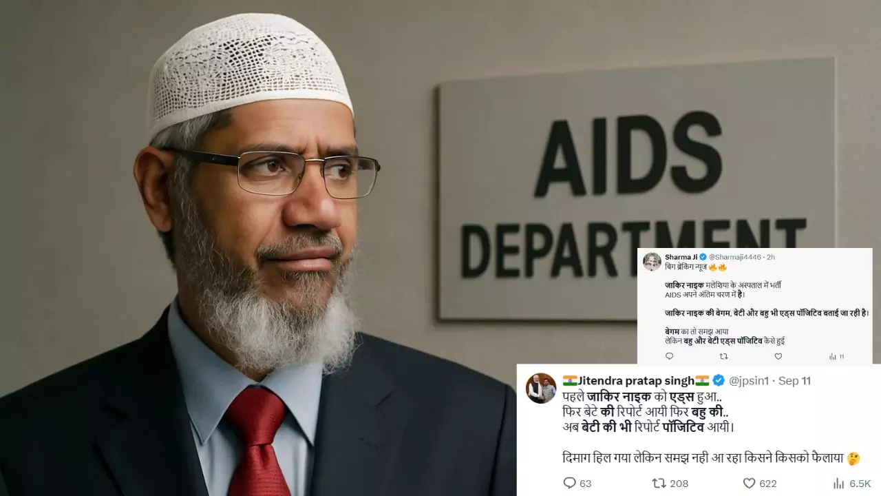 Zakir Naik की बेगम, बेटी और बहु भी AIDS Positive...सोशल में मचा हल्ला तो यूजर्स बोले- दिमाग हिल गया लेकिन समझ नहीं आया किसने किसको...