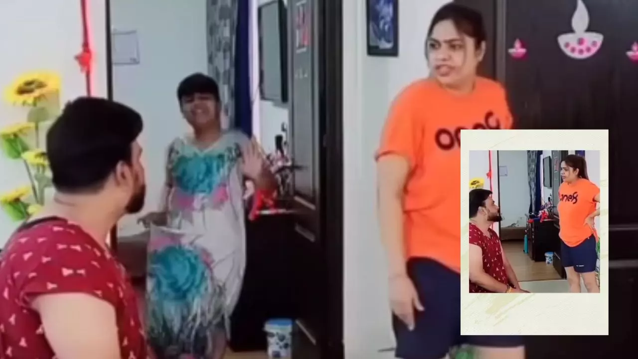 बाप नंबरी-बेटा दस नंबरी... पिता-पुत्र ने पहन ली मैक्सी, पत्नी का पारा हाई; Viral Video देख लोग बोले- LHS=RHS बाप नंबरी-बेटा दस नंबरी... पिता-पुत्र ने पहन ली मैक्सी, पत्नी का पारा हाई; Viral Video देख लोग बोले- LHS=RHS