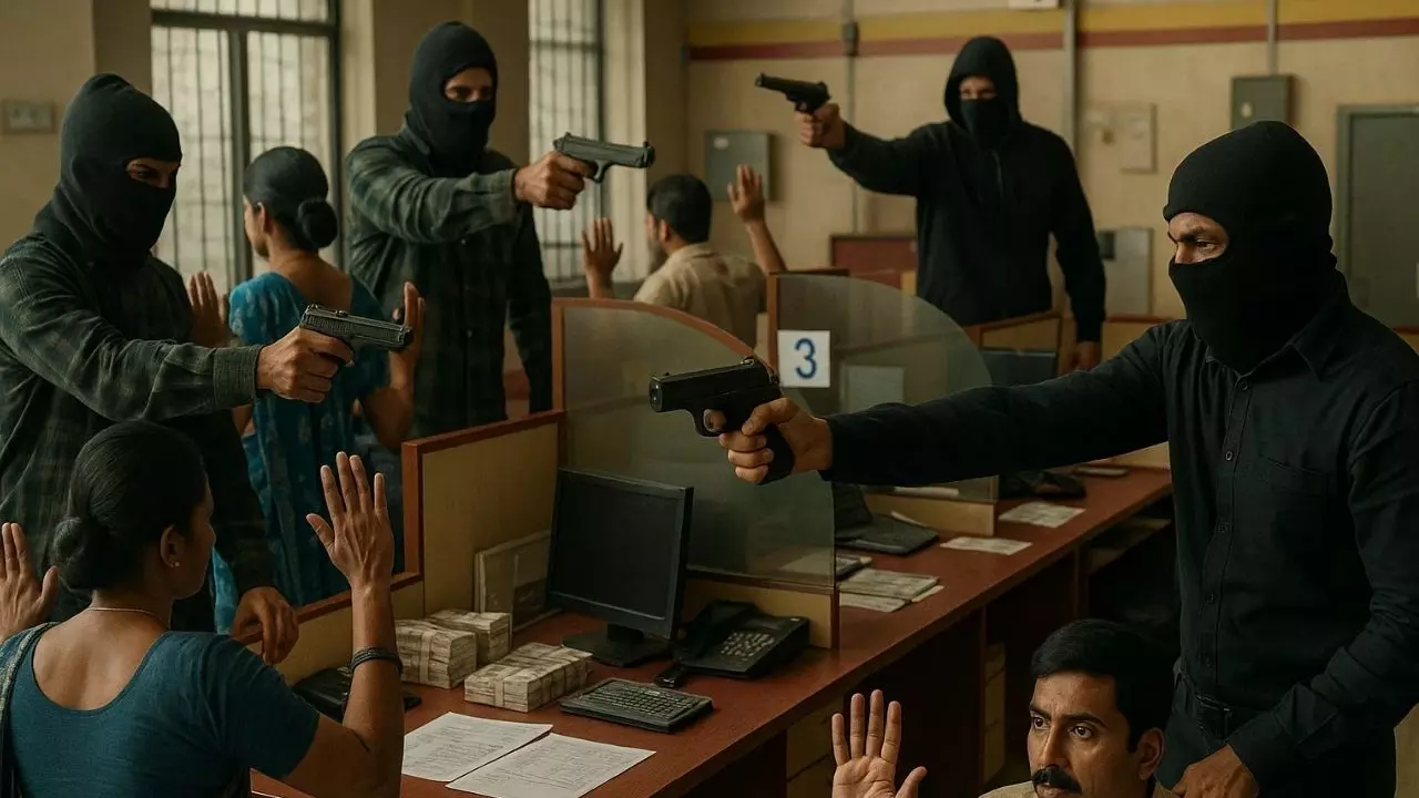 The Great Karnataka Robbery! बैंक में घुसकर लूट ले गए 58 किलो सोना और 8 करोड़ रुपये नकद, महाराष्ट्र बॉर्डर तक अलर्ट