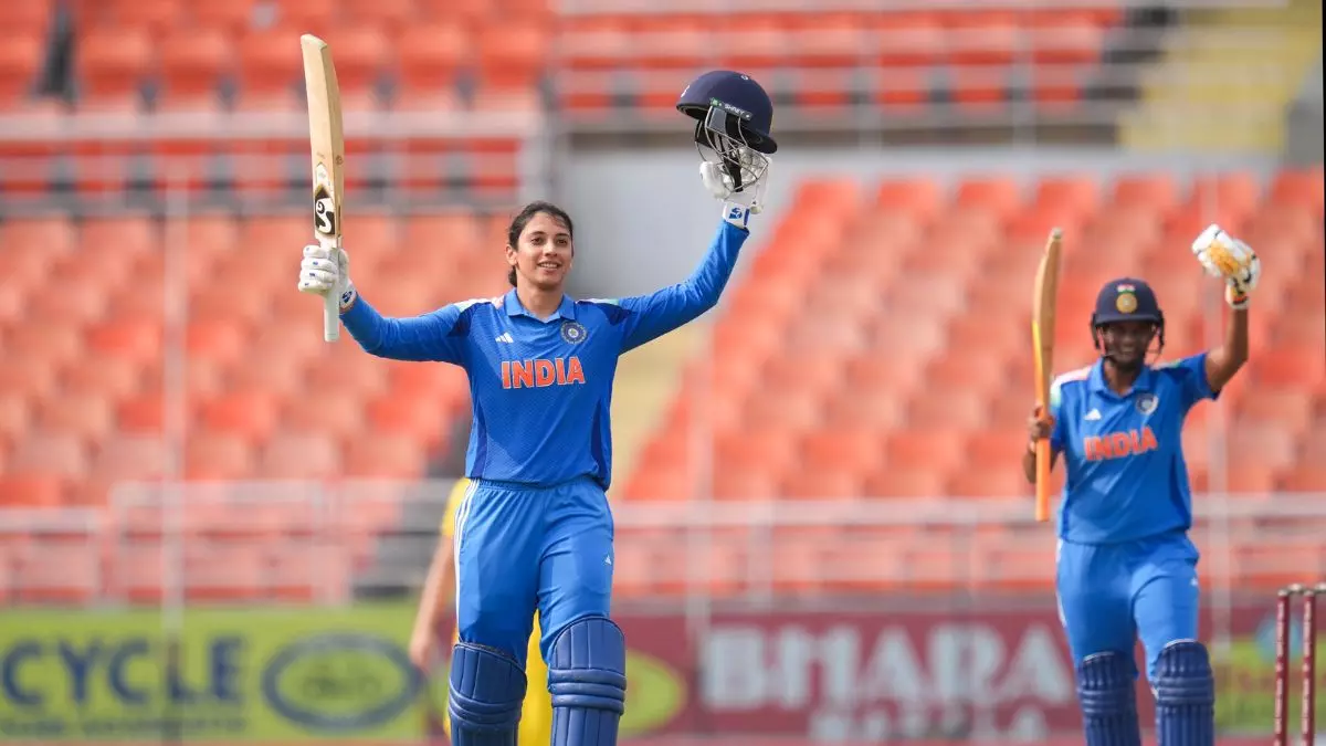IND W Vs AUS W: स्मृति मंधाना ने रचा इतिहास, सबसे ज्यादा शतक लगाने वाली खिलाड़ियों की टॉप-4 लिस्ट में शामिल IND W Vs AUS W: स्मृति मंधाना ने रचा इतिहास, सबसे ज्यादा शतक लगाने वाली खिलाड़ियों की टॉप-4 लिस्ट में शामिल