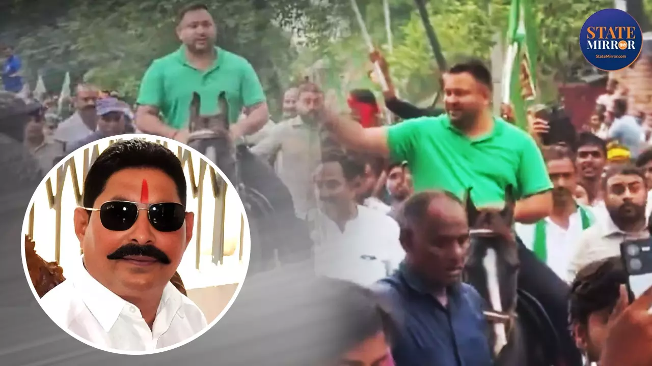 तेजस्वी ने घुड़सवारी कर मोकामा में छोटे सरकार को दी चुनौती, अनंत सिंह को है NDA की जीत का यकीन