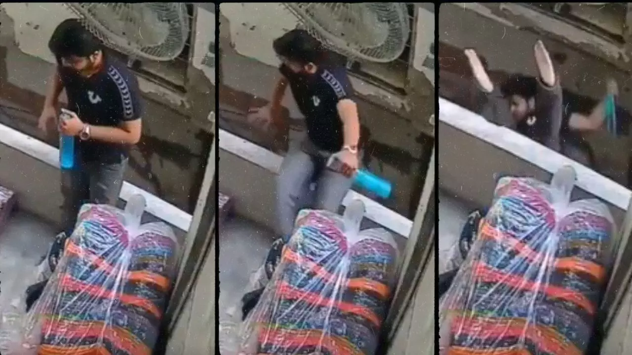 पानी पीते अचानक फिसला पैर... जोधपुर में दूसरी मंजिल की बालकनी से नीचे गिरा शख्स, CCTV में कैद हुआ भयानक हादसा | VIDEO