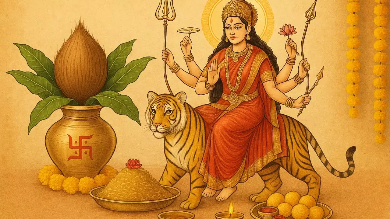 दुर्गा उपासना का महापर्व शारदीय नवरात्रि आरंभ, जानिए कलश स्थापना का शुभ मुहूर्त और संपूर्ण पूजा विधि